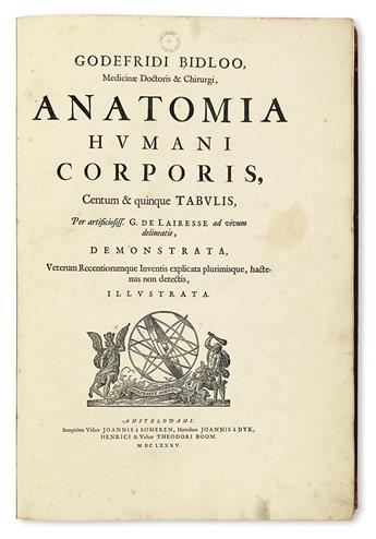 BIDLOO, GOVERT. Anatomia humani corporis.  1685